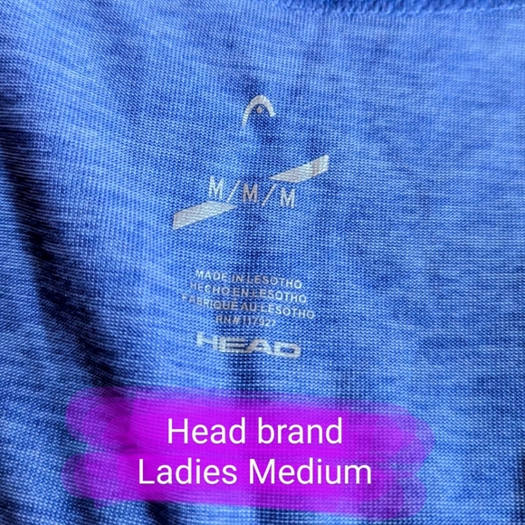 Size Med Head BNWT, racer back, heather light blue tank top - Picture 2 of 11